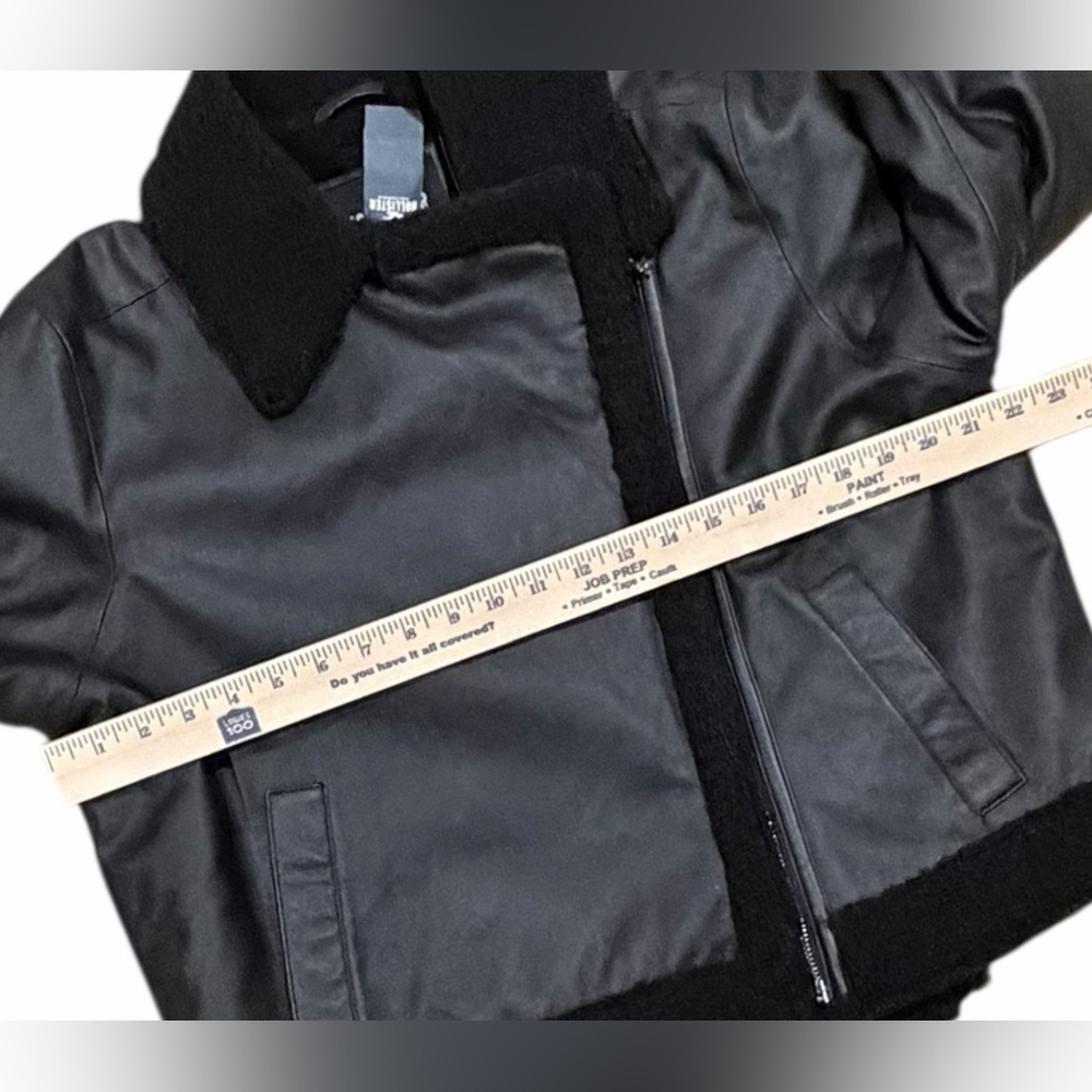 Hollister Womens Vegan Leather Sherpa Lined Biker Jacket XL NWT - Picture 6 of 12